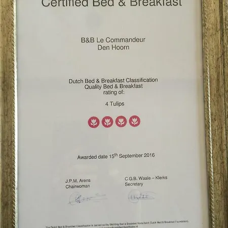 Le Commandeur Bed & Breakfast Den Hoorn (North Holland)
